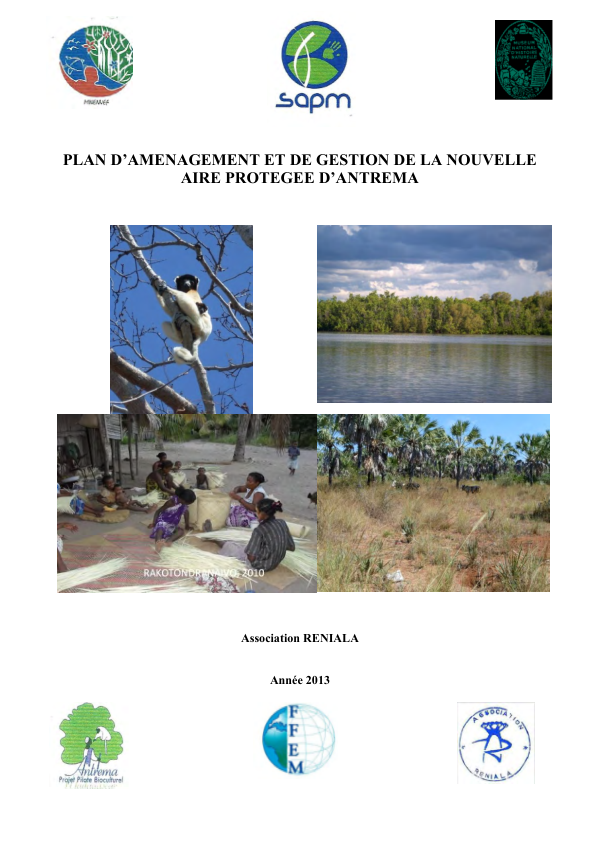 Plan d’Aménagement et de Gestion de la Nouvelle Aire Protégée d’Antrema