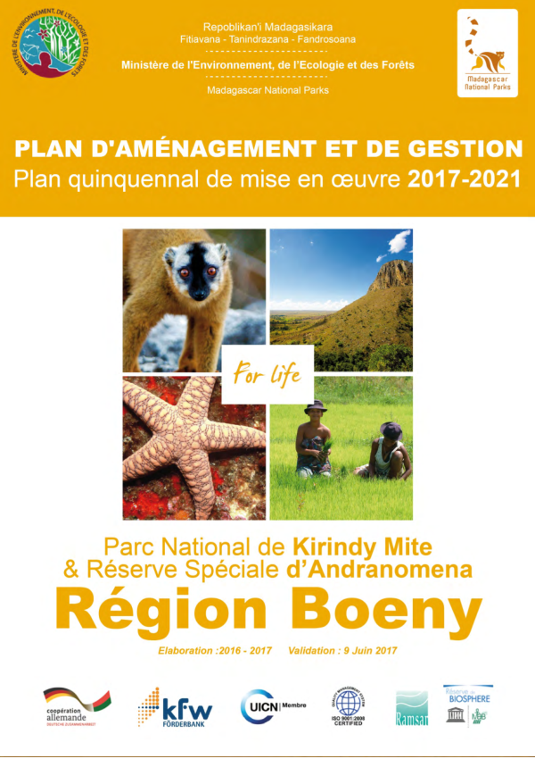 Plan d'Aménagement et de Gestion du Parc National Kirindy Mite et de la Réserve Spéciale d'Andranomena